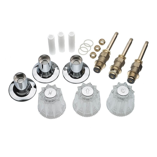 Thrifco Plumbing Tub/Shower 3-Handle Remodeling Trim Kit for Price Pfister Winds 9400011 - main
